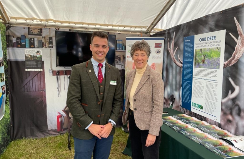 Liz Smith MSP with Ross Ewing of BASC at The Scottish Game Fair