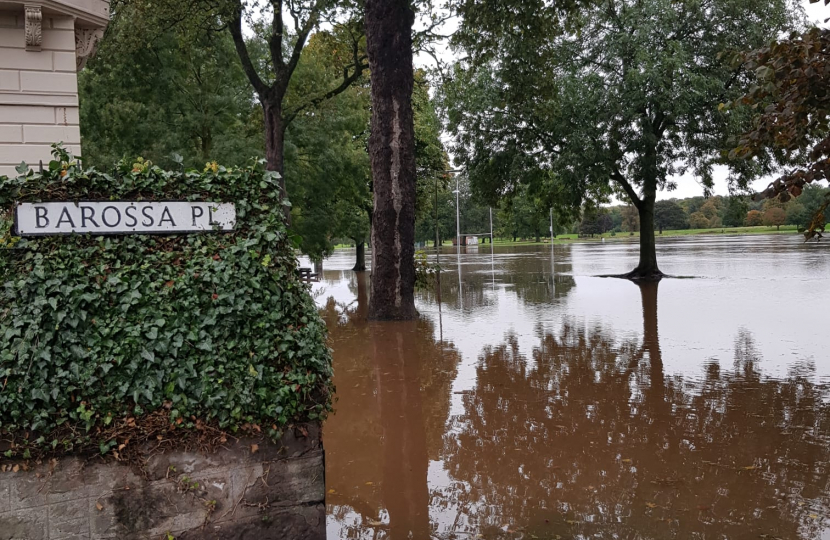 Flooding on the North Inch, Perth