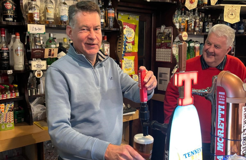 Murdo Fraser MSP at the Airlie Street Bar in Alyth