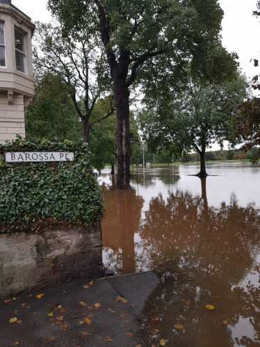 Flooding on the North Inch, Perth